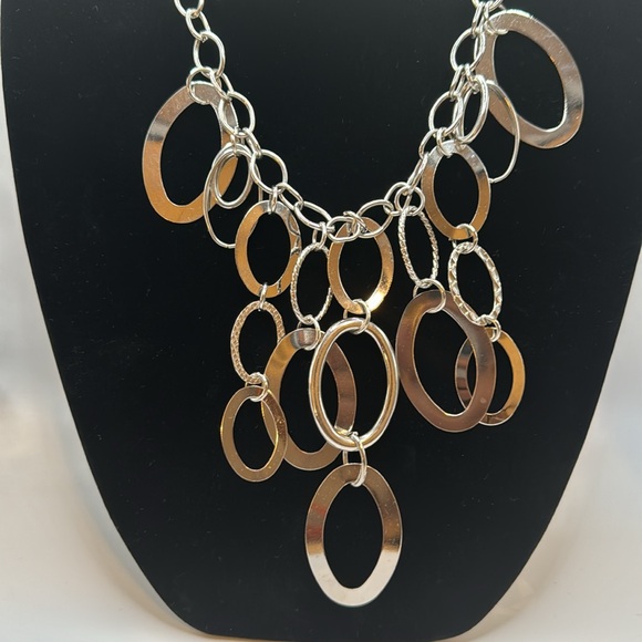 SILVER STATEMENT NECKLACE 🦋HANDMADE🦋 - Picture 3 of 5